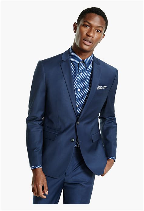 express navy blue suit.